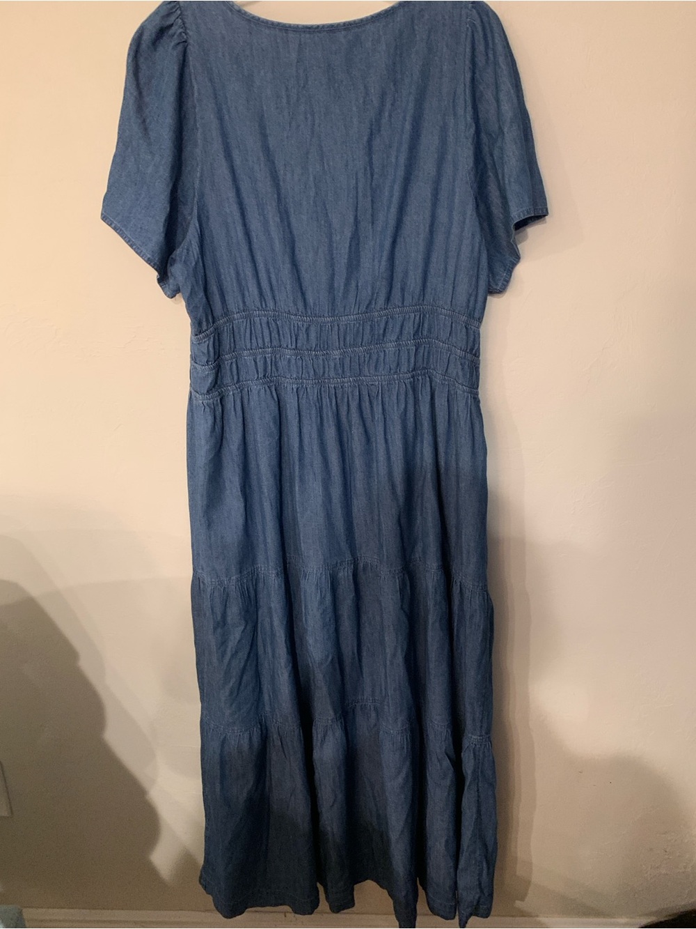 Tommy Hilfiger Blue Denim-Style Tiered Maxi Dress Size 14 Have tags worn once - Picture 7 of 13